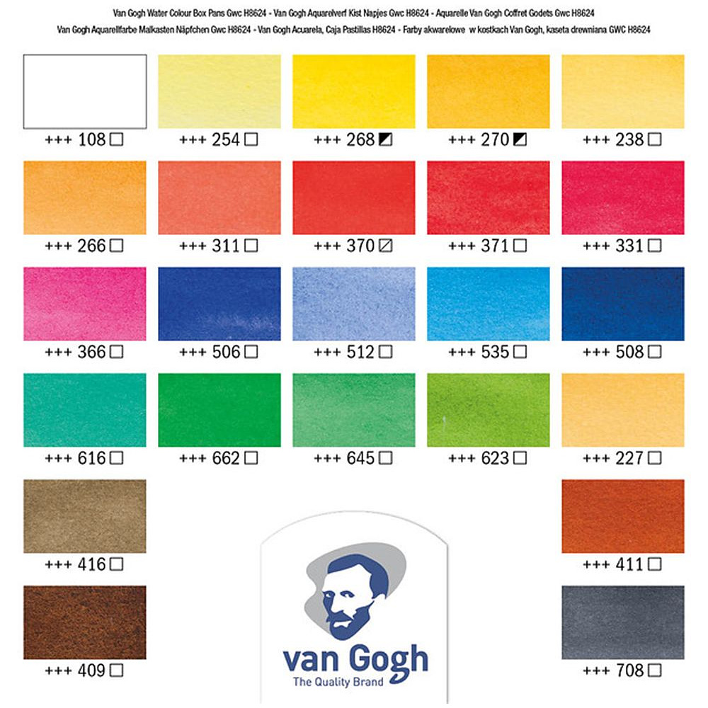 Набор красок акварельных "Van Gogh", 24 цвета - 2