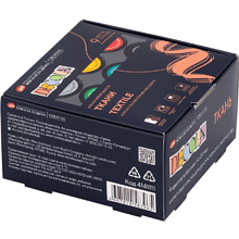 Краска акриловая по ткани "Декола", набор 9 цветов, 20 мл, банки