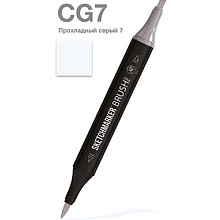 Маркер перманентный двусторонний "Sketchmarker Brush", CG7 прохладный серый 7
