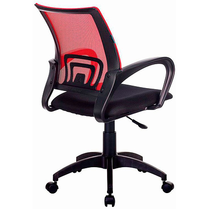 Кресло для персонала Бюрократ "CH-695NLT", ткань, пластик, красный, черный - 4