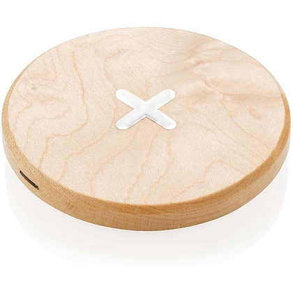 Зарядное устройство (индуктивное) "Wood" беспроводное, коричневый