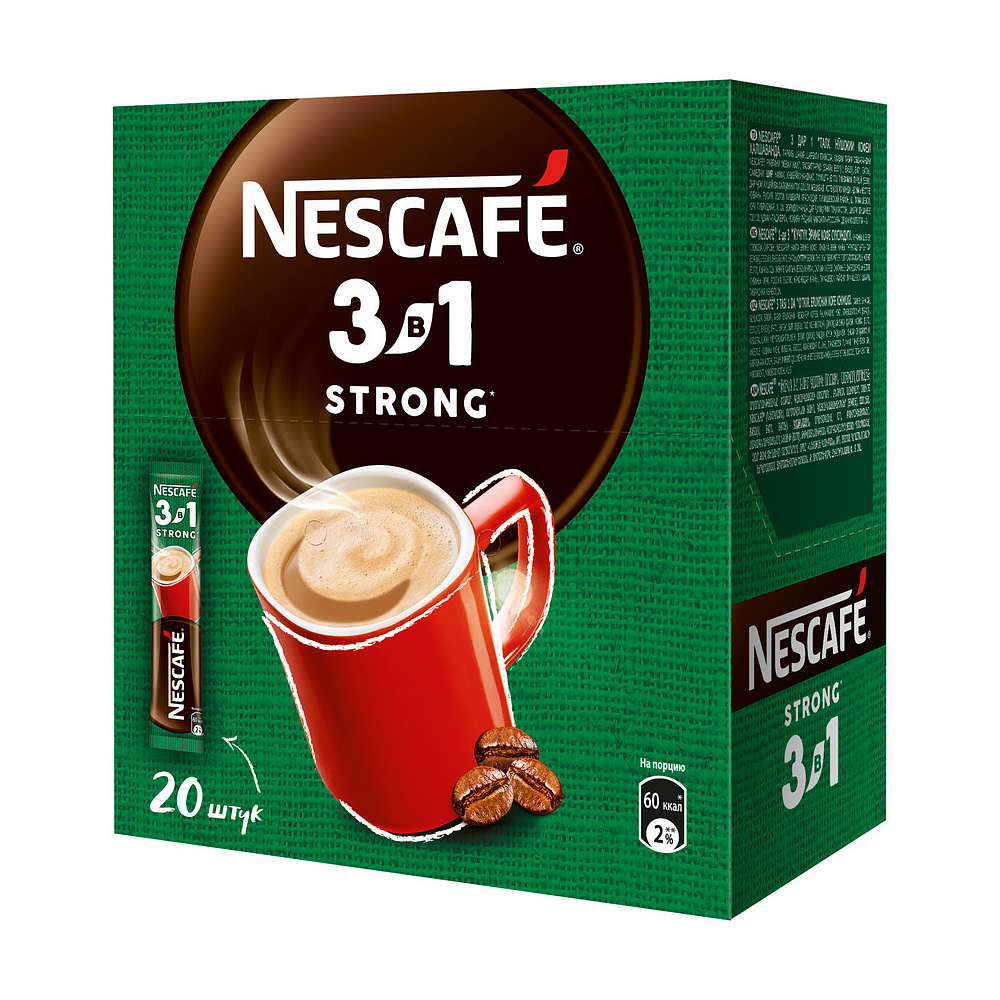 Кофейный напиток "Nescafe" 3в1 крепкий, растворимый, 14.5 г - 8