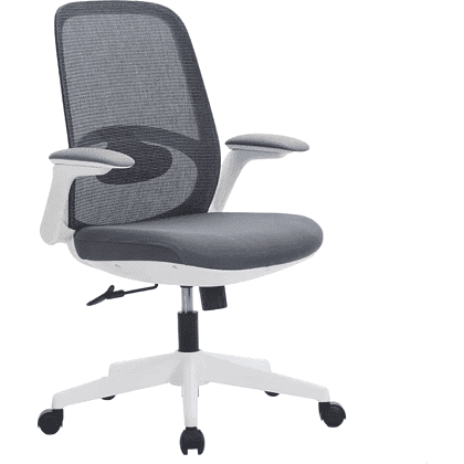 Кресло для персонала SitZone "CH-537B-BS", ткань, пластик, серый, белый