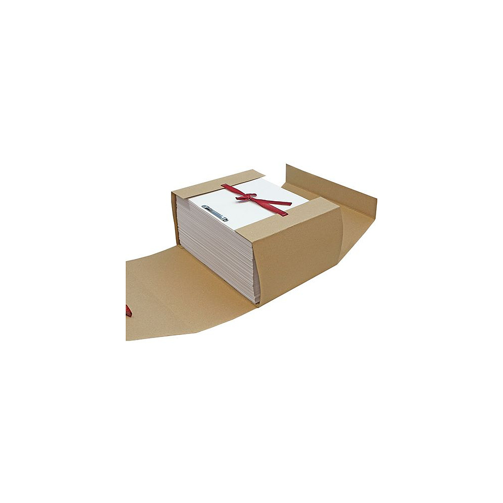 Папка-скоросшиватель с завязками, 120 мм, 4 завязки, крафт - 4