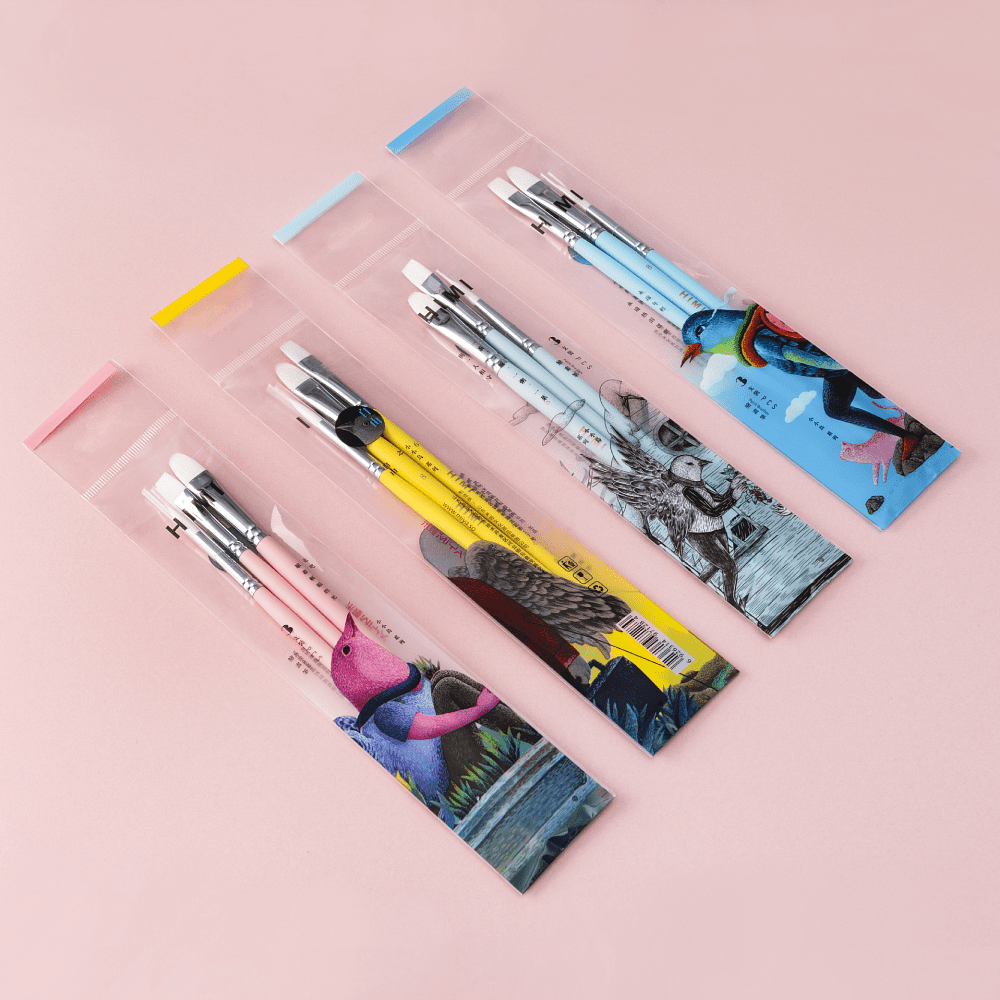 Набор кистей для рисования "Himi Miya Little Bird", синтетика, 3 шт - 8