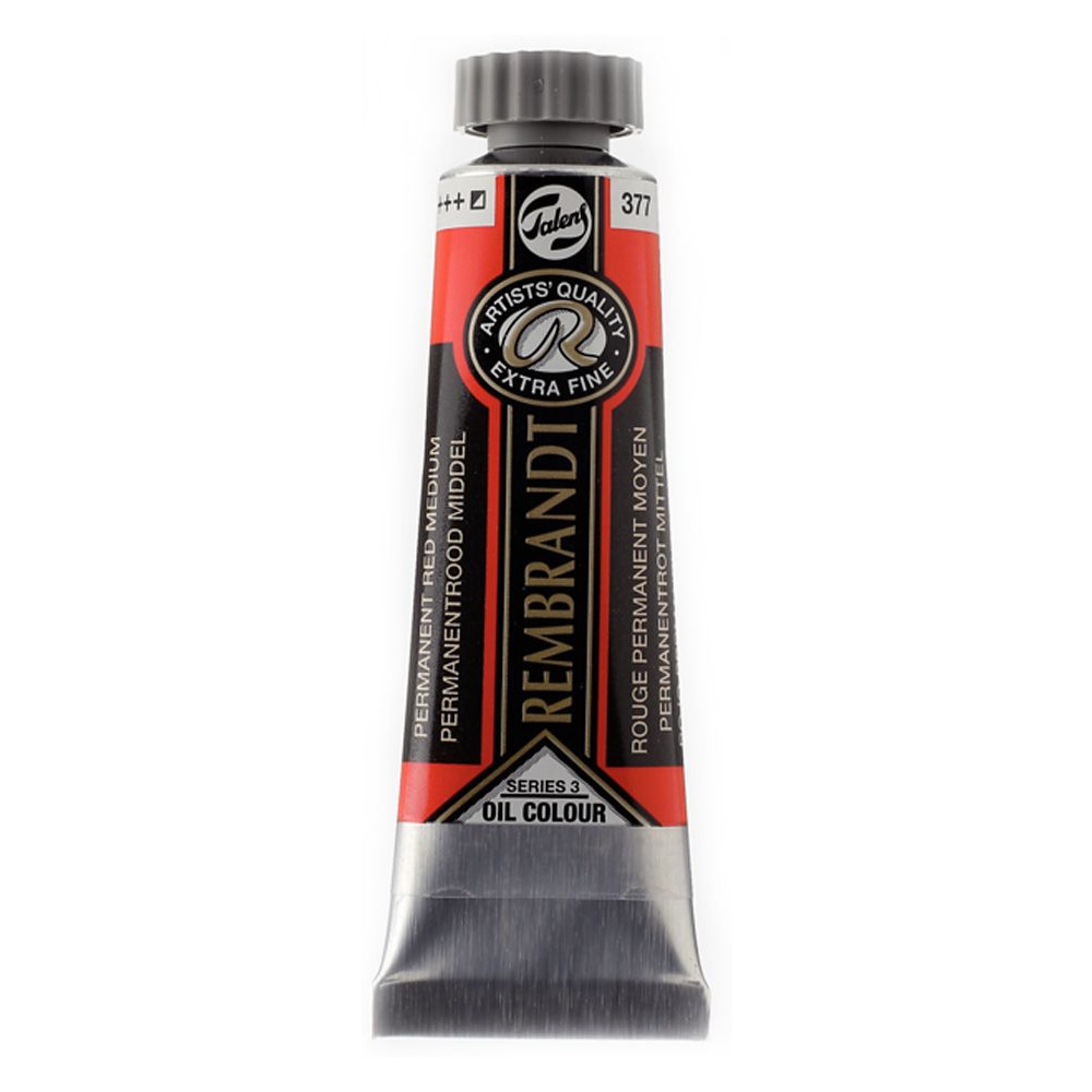 Краски масляные "Rembrandt", 377 красный средний прочный, 15 мл, туба