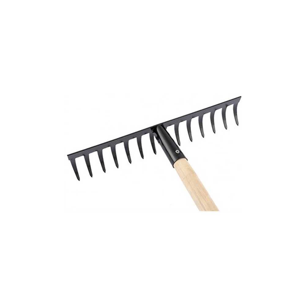 Грабли с прямыми зубьями "ГП-14", металлические, 14 зубьев, с черенком