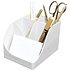 Подставка для ручек "Autentik", пластик, 5 делений, белый