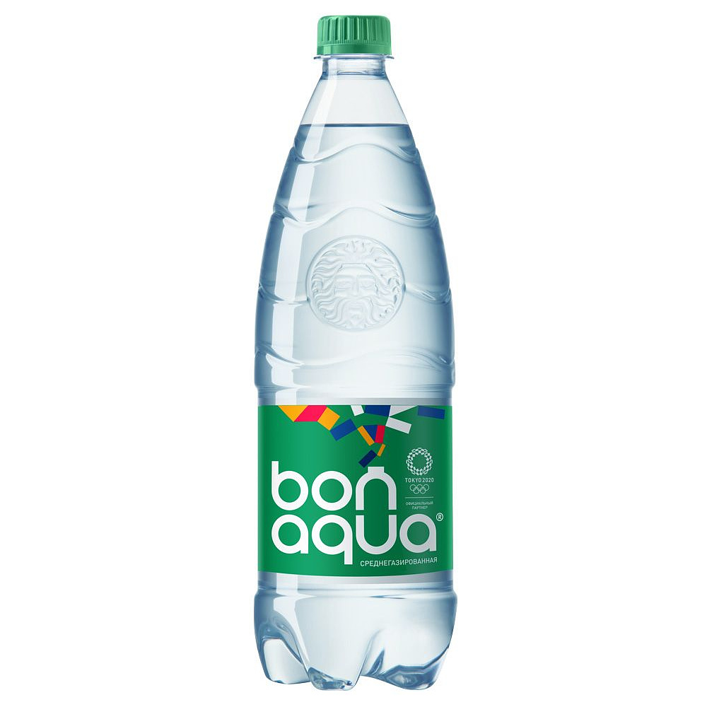 Вода питьевая среднегазированная "Bonaqua", 1 л