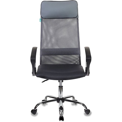 Кресло для руководителя "Бюрократ KB-6SL", сетчатая ткань, хром, серый - 3