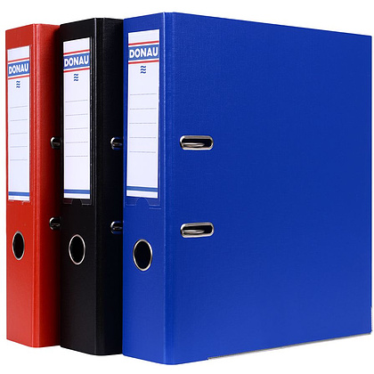 Папка-регистратор "Donau", A4, 75 мм, ПВХ, красный - 3