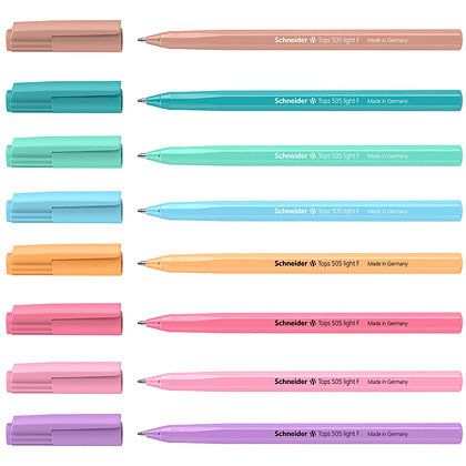 Ручка шариковая "Schneider Tops 505 F Pastel" 0,4мм, стержень синий, ассорти