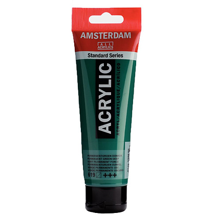 Краски акриловые "Amsterdam", 619 зеленый темный, 120 мл, туба