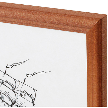 Фоторамка "OfficeSpace Эконом", 21x30 см, красное дерево - 5