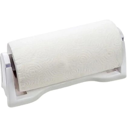Держатель для бумажных полотенец, пластиковый, снежно-белый