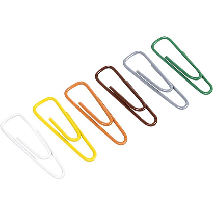 Скрепки цветные треугольные "Бугинком", 25 мм, 100 шт, ассорти - 3