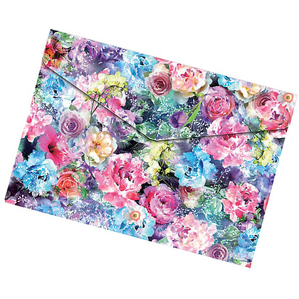 Папка-конверт на кнопке "Panta Plast", A4, ассорти