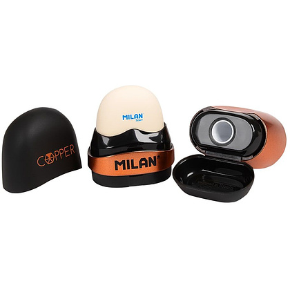 Ластик-точилка Milan "Capsule copp", 1 отверстие, без контейнера - 2