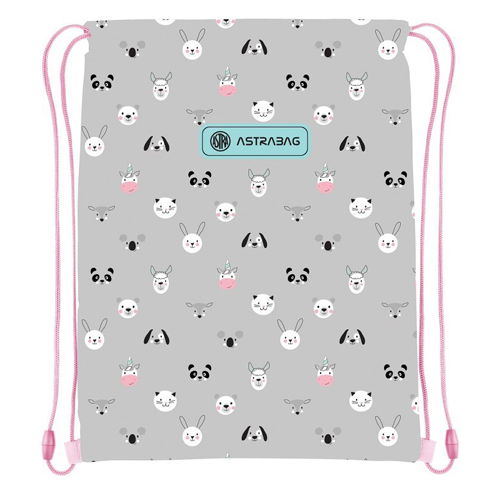 Мешок для обуви "Kitty the cute", 33x40 см, серый