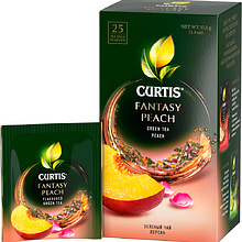 Чай "Curtis" Fantasy Peach, 25 пакетиковx1.5 г, зеленый