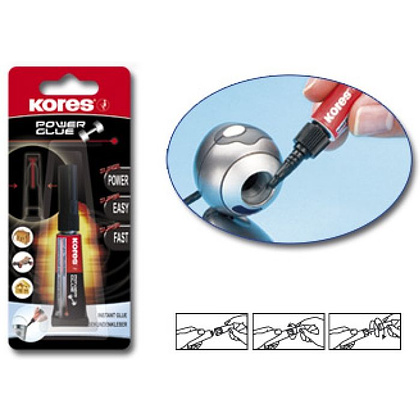 Клей универсальный "Kores Powerglue GEL", 3 г - 2