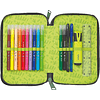 Пенал "Dinosaur", 2 отделения, с наполнением, зеленый - 4