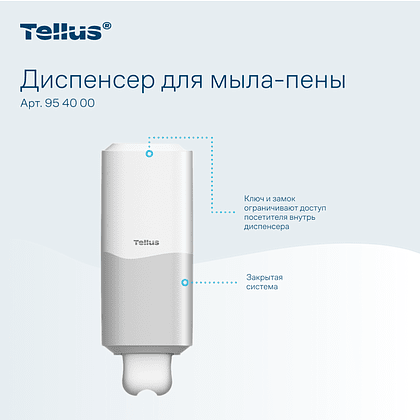 Диспенсер Tellus для мыла-пены, белый, SC4 - 6