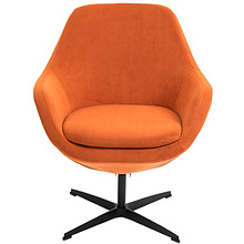 Кресло мягкое EVERPROF Rocky, ткань, оранжевый, металл