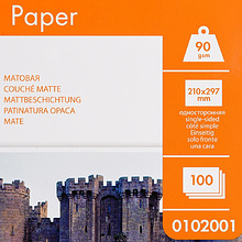 Фотобумага матовая для струйной фотопечати "Lomond", А4, 100 листов, 90 г/м2