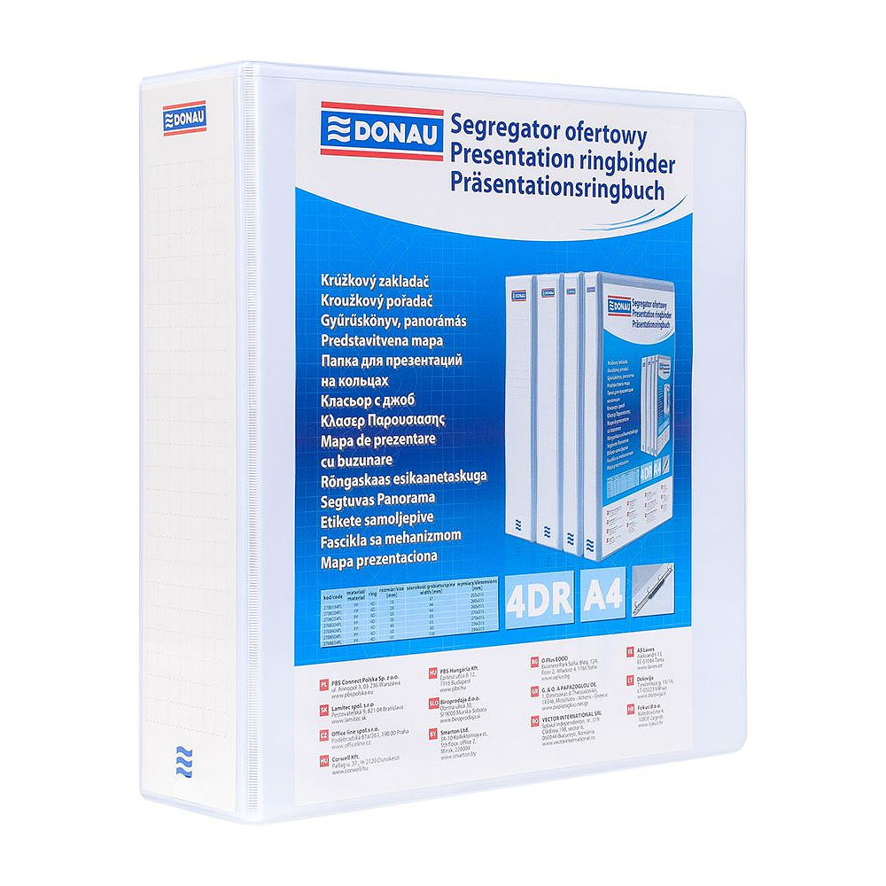 Папка на кольцах "Panorama", 4 кольца, белый, (9016597)