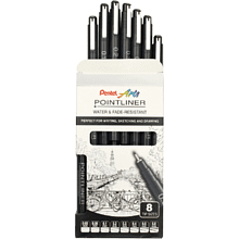 Набор ручек капиллярных "Pointliner", 8 шт, черный