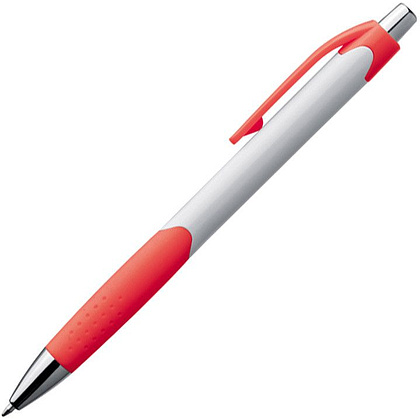 Ручка шариковая автоматическая "Mao", 0.5 мм, белый, красный, стерж. синий