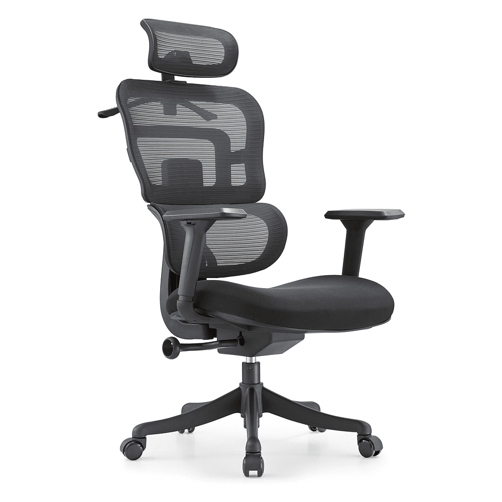 Кресло для руководителя ANSA "А111", сетчатая ткань, пластик, черный