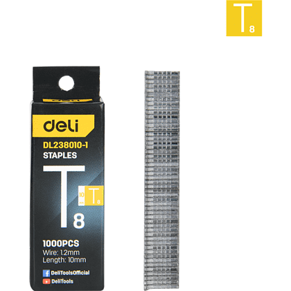 Скоба T Deli EDL238010-1, 1,2x10 мм, 1000 шт. - 4