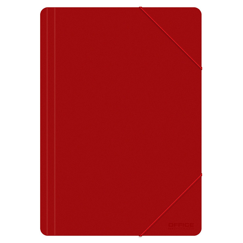 Папка на резинках "Office Products", A4, 15 мм, пластик, красный