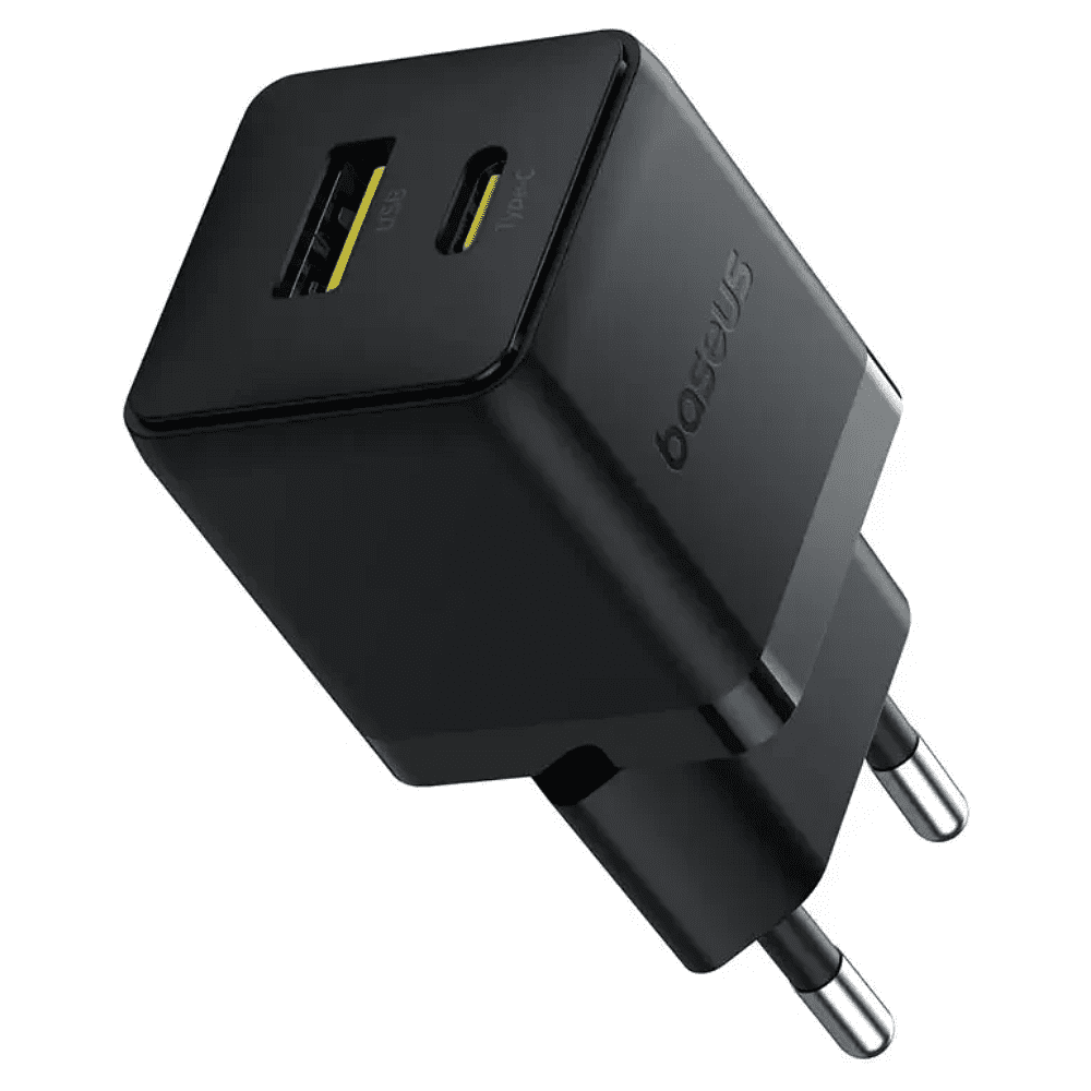Сетевое зарядное устройство Baseus "Palm", Fast Charger, C+U, 30W, EU, Cluster Black - 5