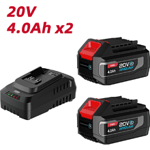 Комплект аккумуляторных батарей и зарядного устройства Deli RS EDE-CM20A4E, 2 АКБ, 4 Ач, З/У 2А