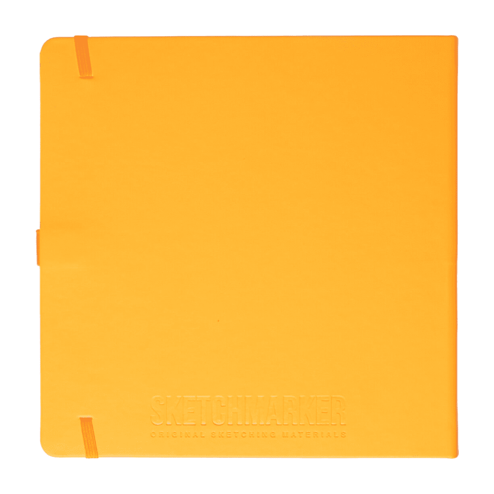 Скетчбук "Sketchmarker", 80 листов, 20x20 см, 140 г/м2, оранжевый  - 2
