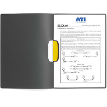 Папка с клипом "Duraswing Color", антрацит, желтый клип