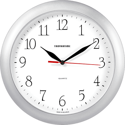 Часы настенные "966649", серебристый