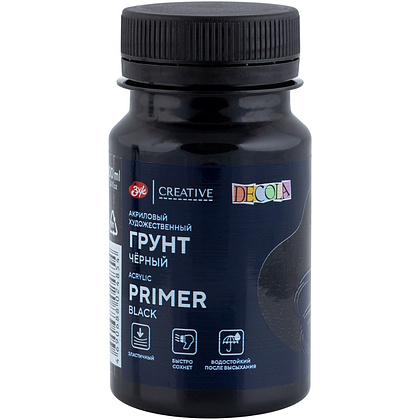 Грунт акриловый "Декола", черный, 100 мл.