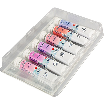 Краски акварельные "Белые ночи розовые цветы", набор 6 цветов, тубы - 5