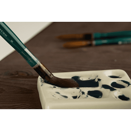 Кисть "Ладога", синтетика, круглая, на короткой ручке, №8 - 3