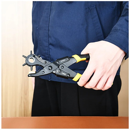 Дырокол Deli YS EDL1919A (пробойник, просекатель) для кожи, 250 мм., 6-в-1 - 6