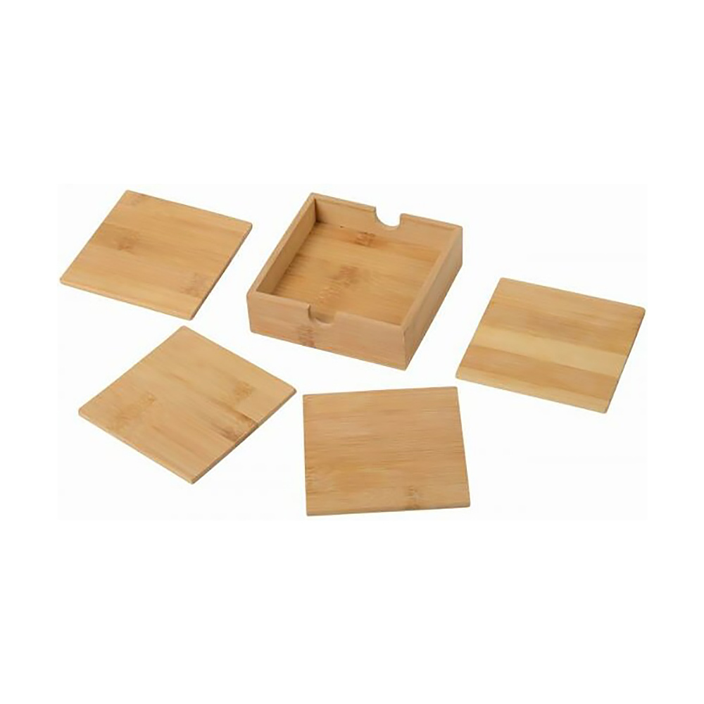 Набор подставок для стаканов "Put Under", 4 шт., бамбук, коричневый