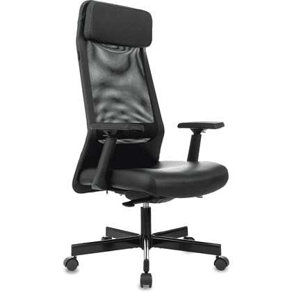 Кресло для руководителя Бюрократ T-995, экокожа/сетка, металл, черный