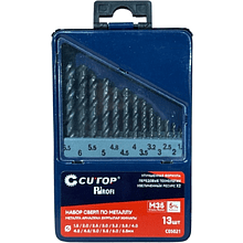Набор сверл по металлу CUTOP C05021, 1.5-6.5 мм, 13 шт