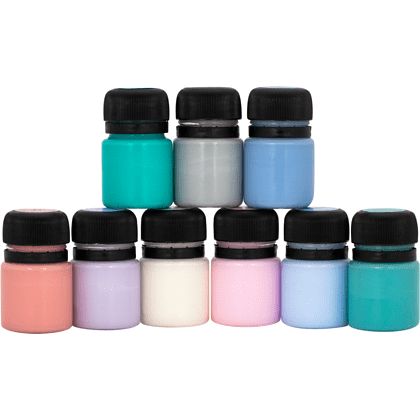 Краска акриловая матовая "Декола романтик", набор 9 цветов, 20 мл, банки - 6