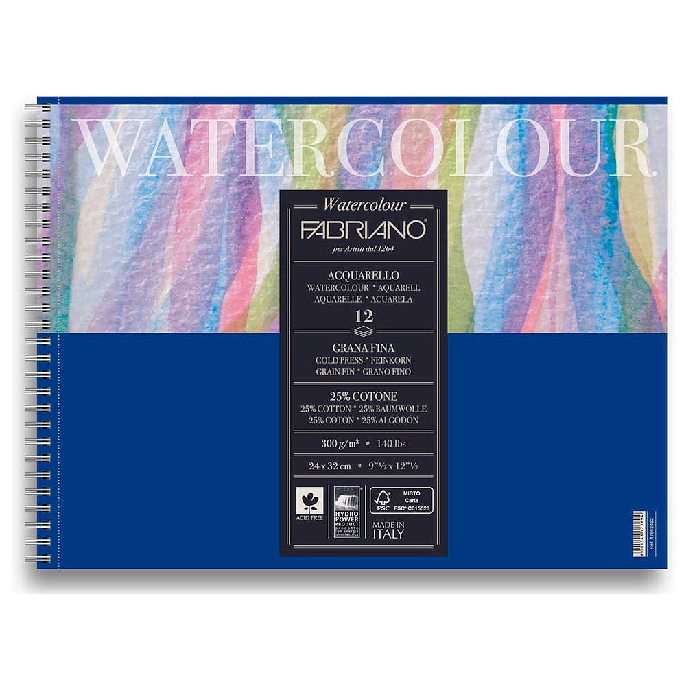 Блок бумаги для акварели "Watercolour Studio", 24x32 см, 300 г/м2, 12 листов