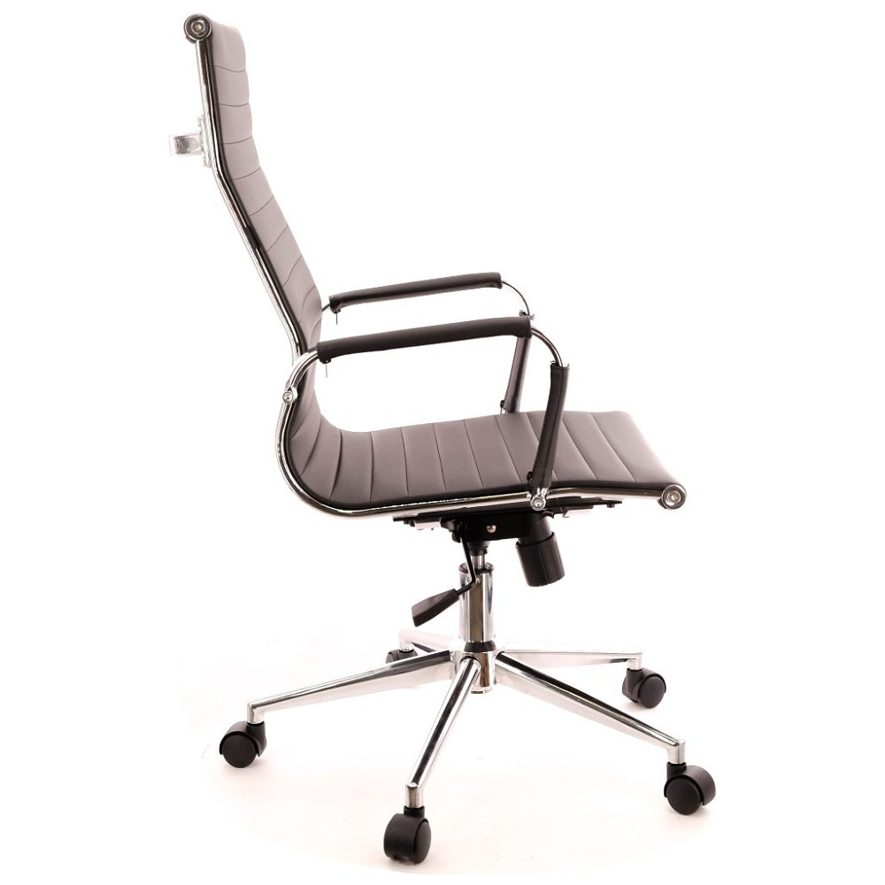 Кресло для руководителя "EVERPROF Rio Т", экокожа, хром, черный - 2